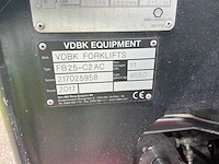 2017 vdbk fb25-c2ac vorkheftruck - afbeelding 7 van  26