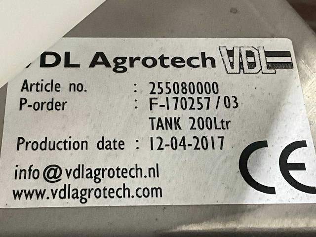 2017 vdl agrotech verticale kunststof opslagtank - afbeelding 7 van  7