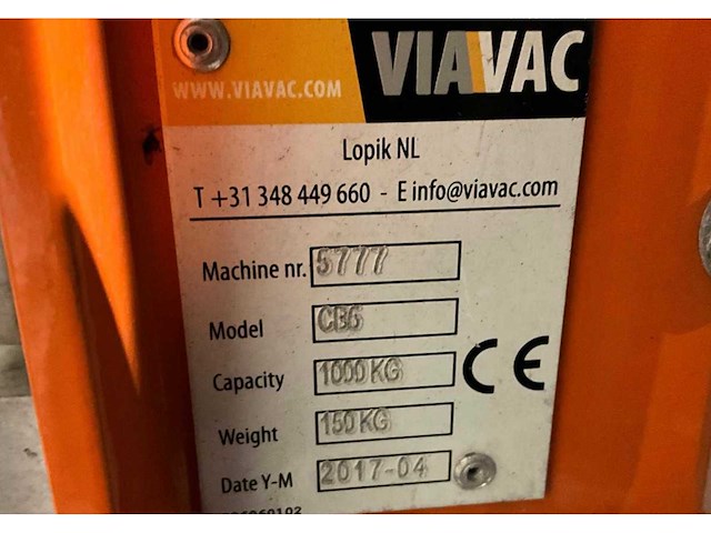 2017 viavac cladboy cb5 vacuümheffer - afbeelding 14 van  19