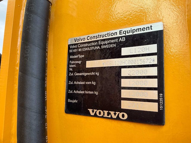 2017 volvo l120h shovel - afbeelding 59 van  63