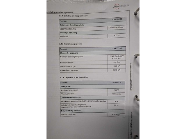 2017 vötsch vtu 375/230/135-200celsius kamer oven - afbeelding 14 van  22