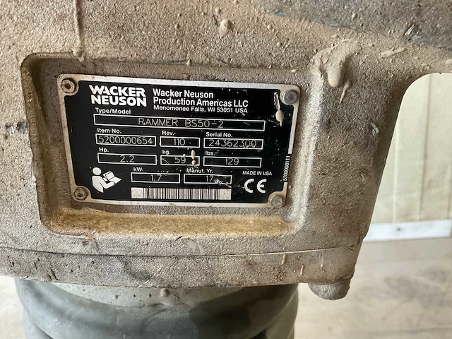 2017 wacker neuson bs50-2 trilstamper - afbeelding 5 van  6