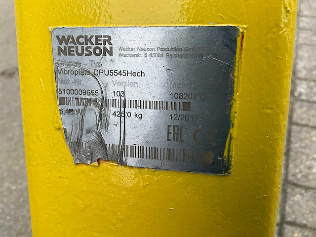 2017 wacker neuson dpu5545 trilplaat - afbeelding 9 van  9