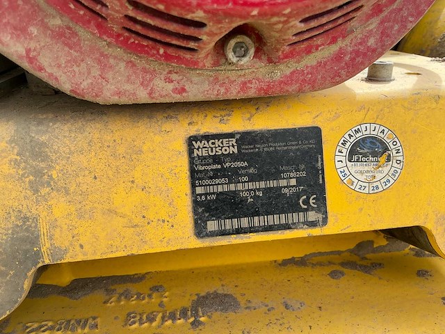 2017 wacker neuson vp2050a trilplaat - afbeelding 2 van  6