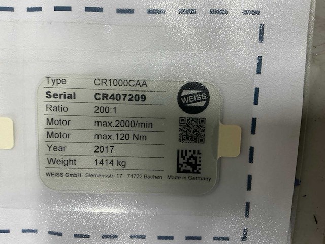 2017 weiss cr1000c cnc-bewerking - afbeelding 3 van  6