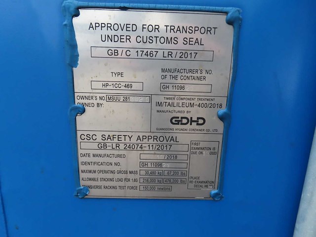 2018 - container 20ft - afbeelding 4 van  7