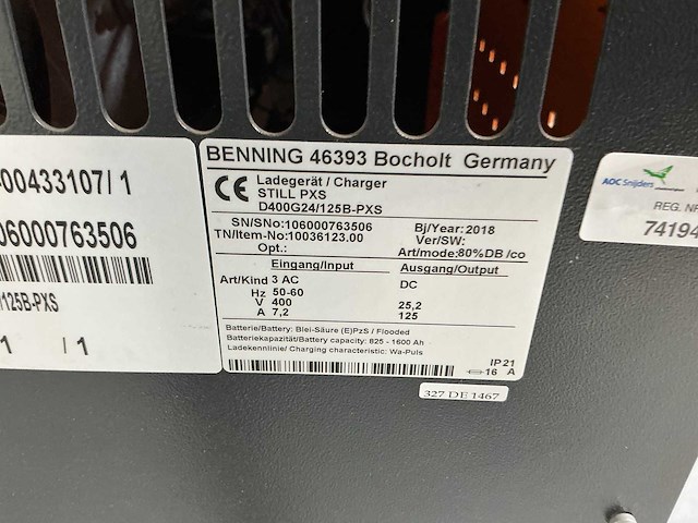 2018 - still - 24v 125a - battery chargers - afbeelding 2 van  3