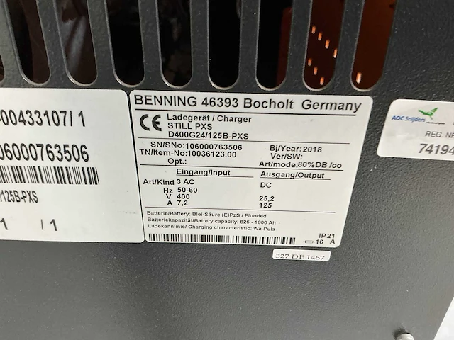 2018 - still - 24v 125a - battery chargers - afbeelding 3 van  3