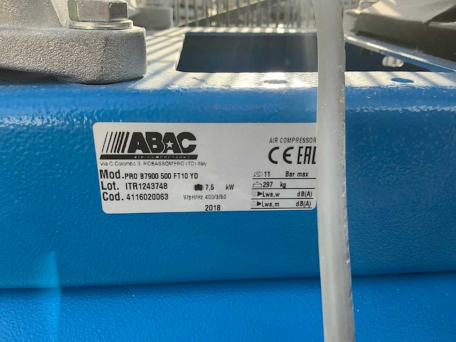 2018 abac pro b7900 500 ft10 yd luchtcompressor - afbeelding 21 van  21