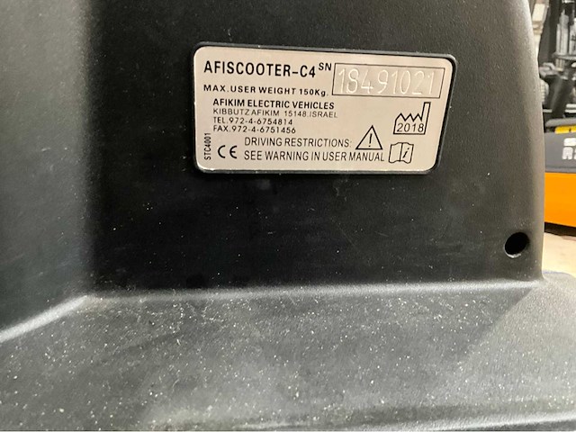 2018 afiscooter c4 gemotoriseerde scooter - afbeelding 4 van  5