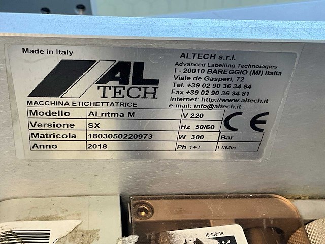 2018 altech alritma m sx etiketteermachine - afbeelding 8 van  8