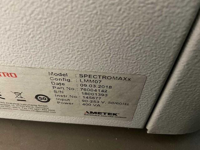 2018 ametek spectomaxx lmm07 spectometer - afbeelding 6 van  6