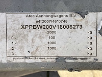 2018 atec eb2 2-1 dubbelas aanhangwagen - afbeelding 10 van  18