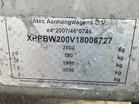 2018 atec eb2 2-1 dubbelas aanhangwagen - afbeelding 8 van  16