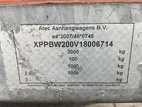 2018 atec eb2 2-1 dubbelas aanhangwagen - afbeelding 9 van  17