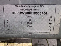 2018 atec eb2 2-1 dubbelas aanhangwagen - afbeelding 11 van  19