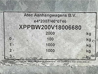 2018 atec eb2 2-2 dubbelas aanhangwagen - afbeelding 10 van  18