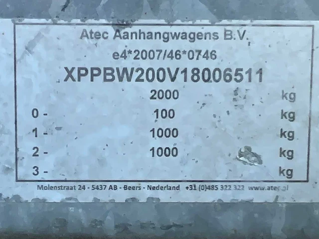 2018 atec n/a dubbelas aanhangwagen - afbeelding 11 van  19