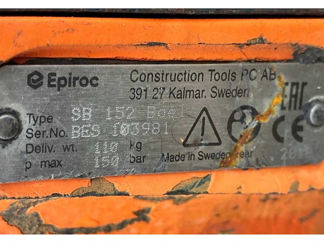 2018 atlas copco sb 152 hydraulische sloophamer - afbeelding 9 van  9