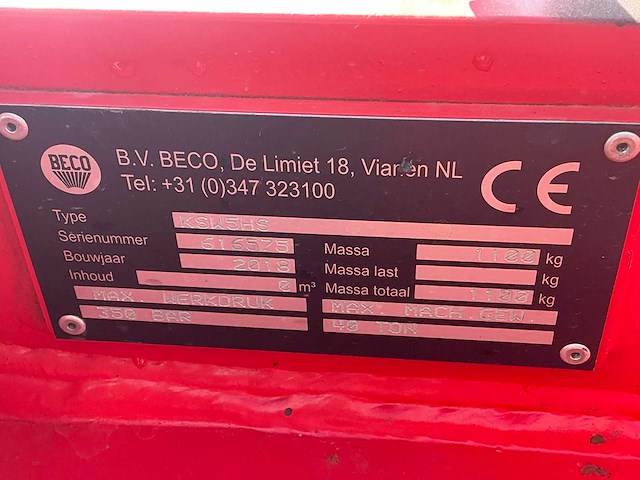 2018 beco ksw5hs kantelstuk - afbeelding 2 van  10