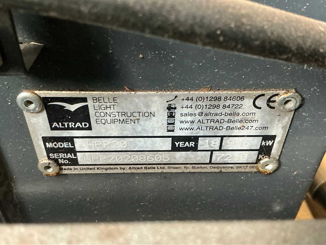2018 belle hpp220 midi 20-140 hydraulisch pompaggregaat - afbeelding 8 van  8