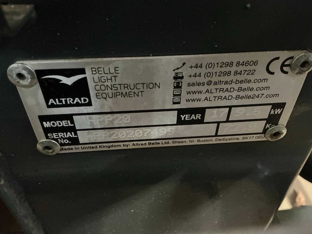 2018 belle hpp220 midi 20-140 hydraulisch pompaggregaat - afbeelding 9 van  9