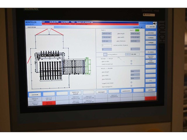 2018 benteler - glas laadstation en papierafvoer systeem met 6 hegla glaslaadbokken (c) - afbeelding 8 van  29