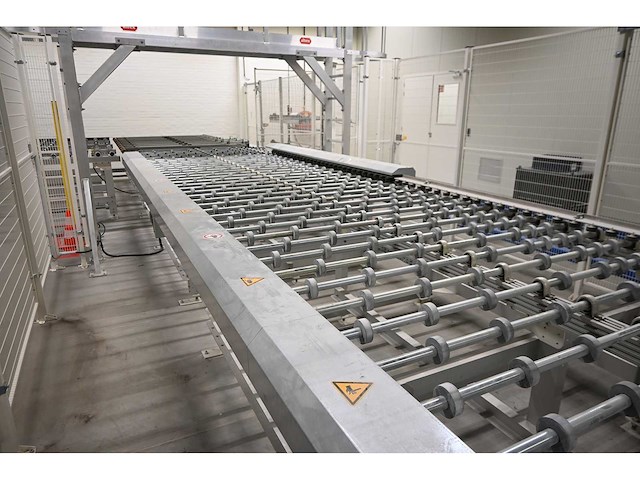 2018 benteler 5-delige aangedreven glas transport en positioneerband bocht-systeem (c) - afbeelding 1 van  14