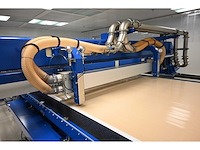 2018 benteler friction unit glas wrijf/rubbing machine inclusief kantelbare tafel, dubbele benteler (kantelbare) aanvoertafel en kantelbare uitvoertafel (c) - afbeelding 23 van  49