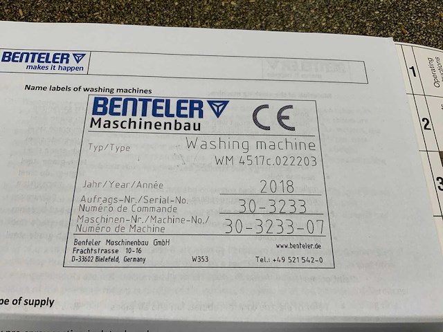2018 benteler wm 4517c- 050wm glas wasmachine (c) - afbeelding 15 van  26