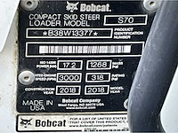 2018 bobcat s70 schranklader / mini wiellader - afbeelding 15 van  22