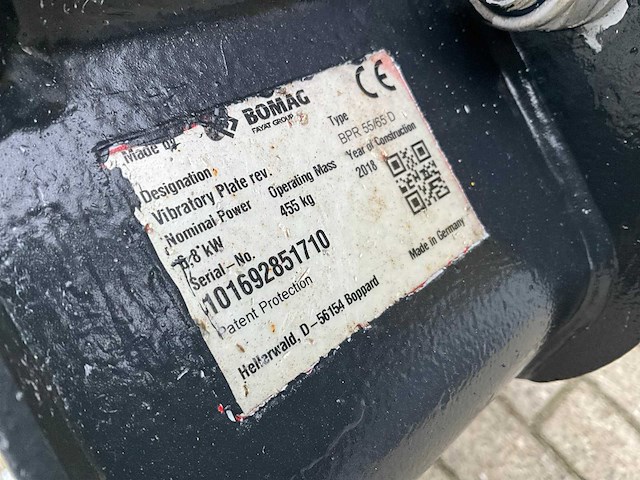 2018 bomag bpr 55/65 d trilplaat - afbeelding 9 van  9