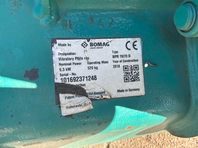 2018 bomag bpr 70/70d trilplaat - afbeelding 7 van  10