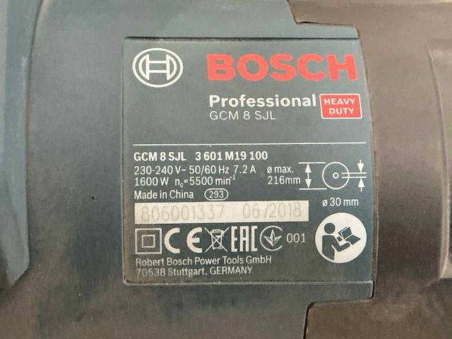 2018 bosch gcm 8 sjl telescoop-/afkortzaag - afbeelding 6 van  7