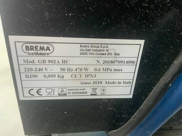 2018 brema gb 902a hc ijsblokjesmachine - afbeelding 4 van  4