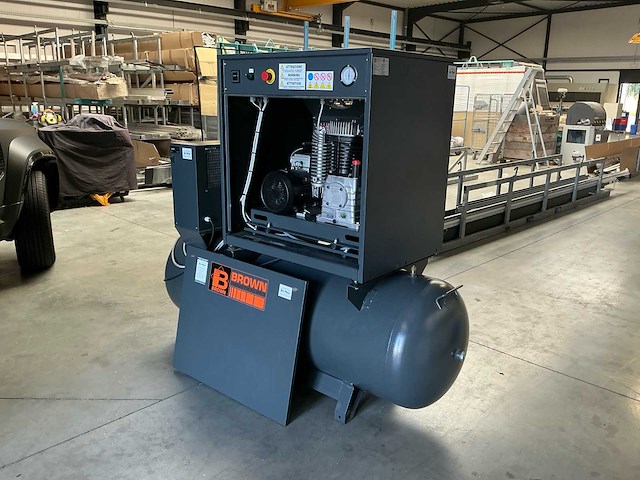 2018 brown industrial pro gal204 geluidgedempte zuigercompressor met luchtdroger - afbeelding 1 van  13
