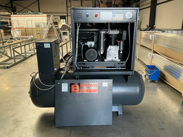 2018 brown industrial pro gal204 geluidgedempte zuigercompressor met luchtdroger - afbeelding 6 van  13