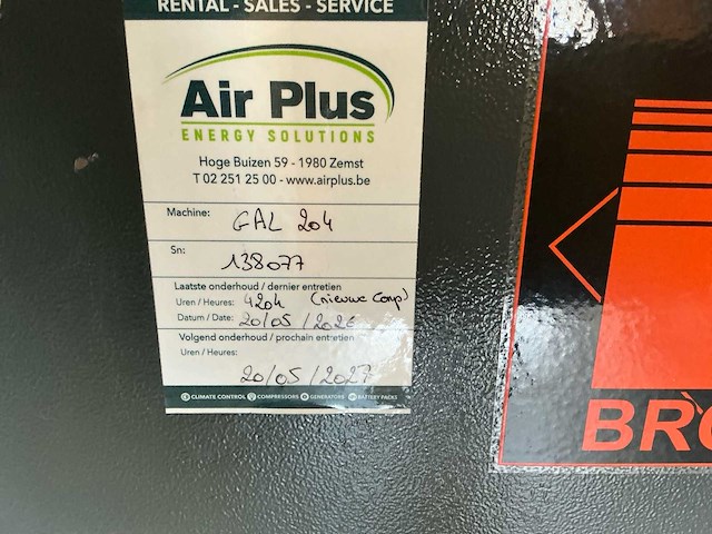 2018 brown industrial pro gal204 geluidgedempte zuigercompressor met luchtdroger - afbeelding 8 van  13