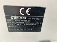 2018 bühler fdad 600-cls-ex three-roll mill trias-600-viva-s driewals - afbeelding 3 van  24