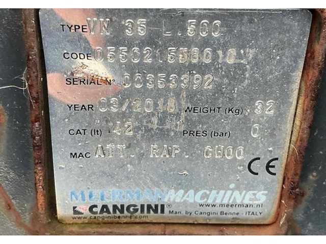 2018 cangini vn 35-l.500 puinbak / zeefbak - afbeelding 5 van  5
