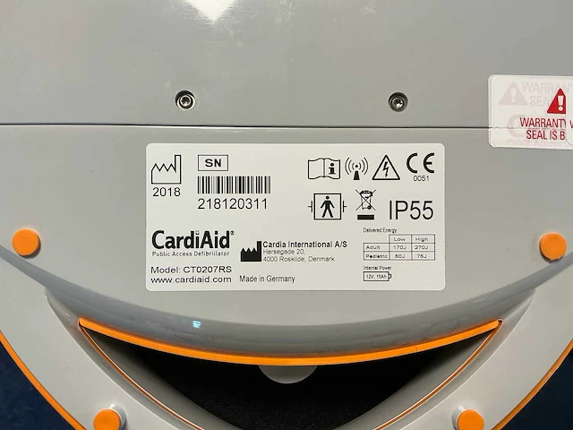 2018 cardiaid ct0207rs defibrillator - afbeelding 4 van  5