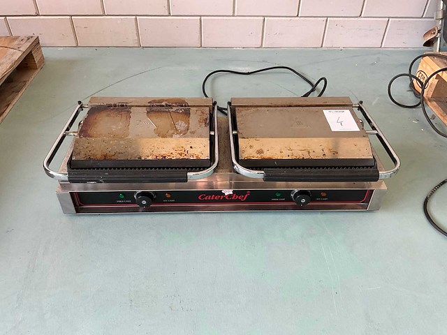 2018 caterchef 688425 dubbele contactgrill / paninigrill - afbeelding 1 van  6