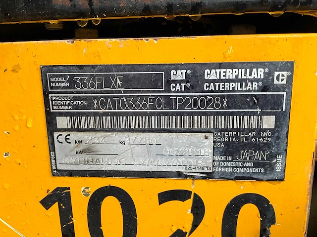 2018 caterpillar 336fl xe rupsgraafmachine - afbeelding 28 van  28