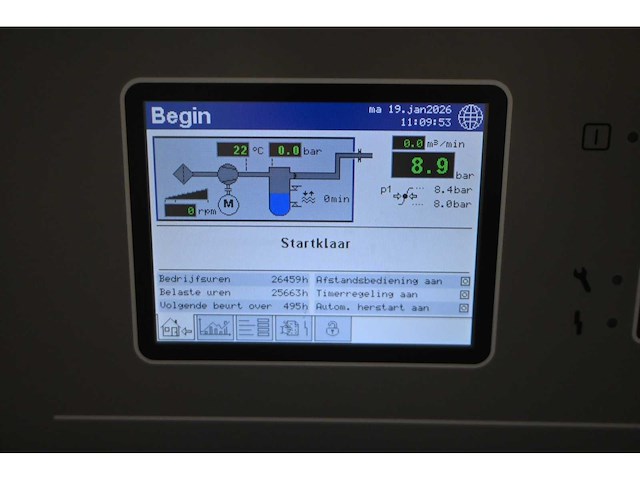 2018 compair / geveke d22hrs-10a-v3 olievrije schroefcompressor inclusief parker cdas hl clean dry air system en magnet luchttank - afbeelding 16 van  20