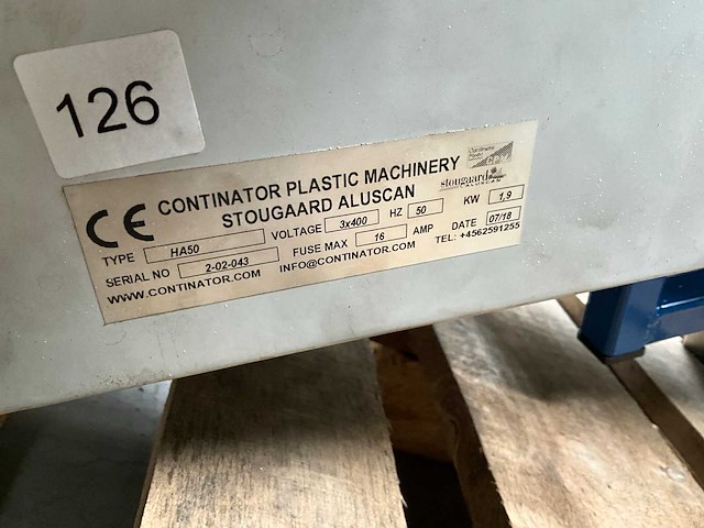 2018 cremco ha50 granulaat droger / hopper - afbeelding 7 van  7