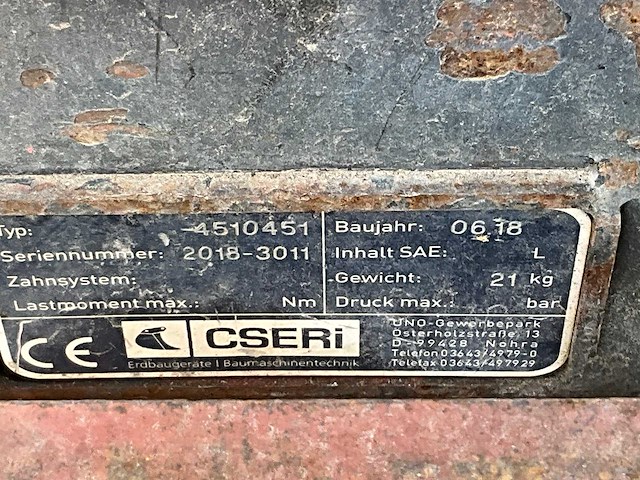 2018 cseri 4510451 hydraulische sloophamer - afbeelding 7 van  7