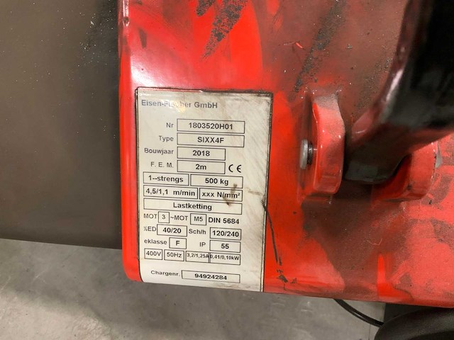 2018 demag drc-dc sixx4f 500kg elektrische kraantakel - afbeelding 4 van  6