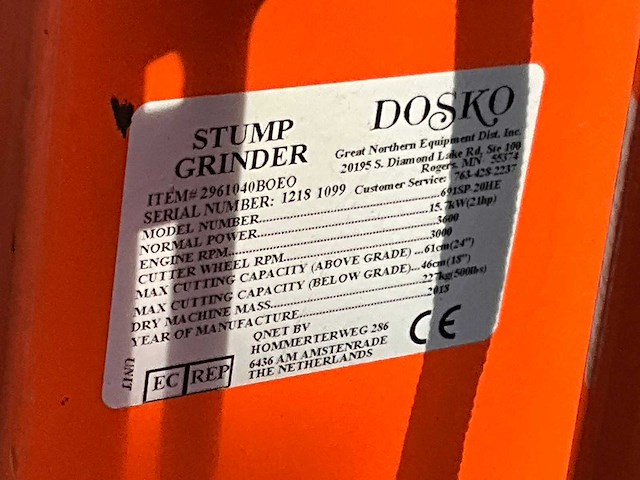 2018 dosko 691sp-20 he boomstronkhakselaar - afbeelding 8 van  16