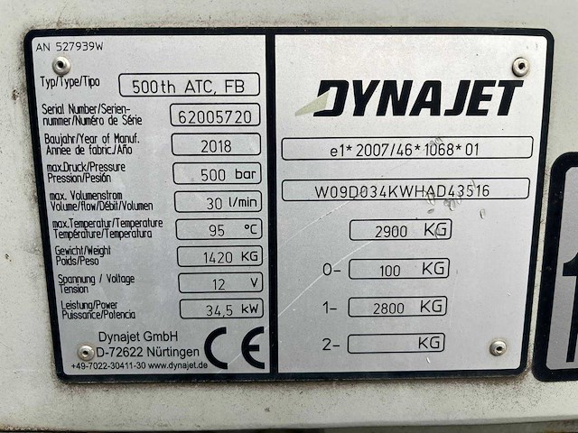 2018 dynajet 500th hogedrukreiniger - afbeelding 6 van  14