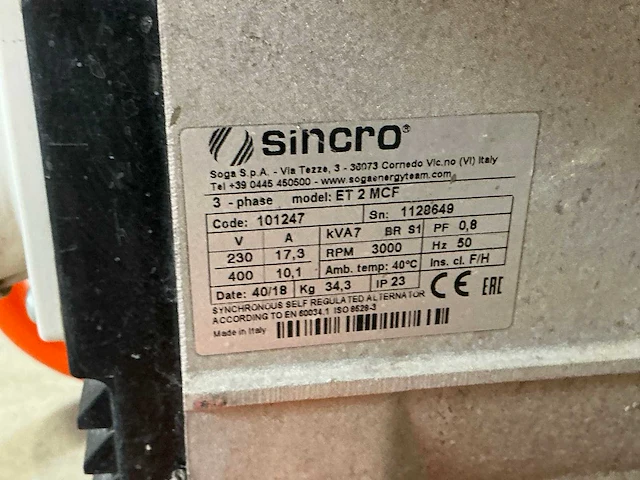 2018 e-power ep6500t aggregaat benzine 6,5kva 1x ra 1x400v - afbeelding 6 van  7